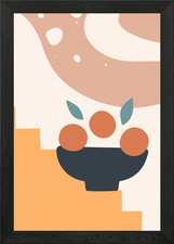 Abstract fruits vase art