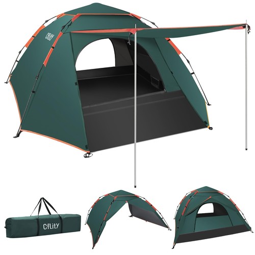 Camping tent man pop - man, up