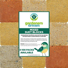 GardenersDream Suet Fat Blocks - High Energy Bird Food For Wild Garden Birds