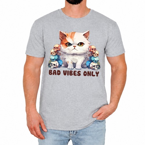 Funny cat mens shirt bad - funny,