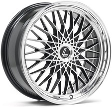 Alloy Wheels 17" Lenso Eagle 3 Black Polished Face For Lexus GS 300 [Mk3] 05-11