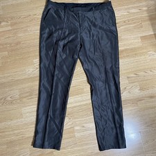 Grey Brown Satin Look Men’s Suit Trouser Waist 38