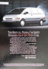 TOYOTA 'Previa' MPV Minivan Motor Car ADVERT : Original 1992 Print 668/23