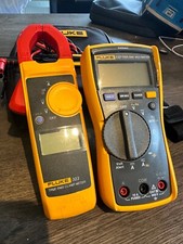Fluke 117 Multimeter with Fluke 323 Clamp Meter and TL175 Test Leads + Case  -