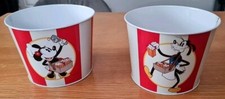 2 Vintage Walt Disney World  Popcorn Tins Good Used Condition