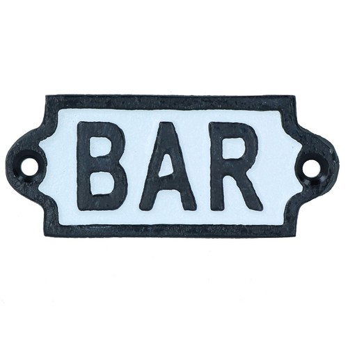 Bar cast iron - sign, plaque