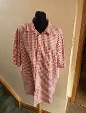 Lincoln Pink Check Short Sleeve Cotton Shirt Size XL