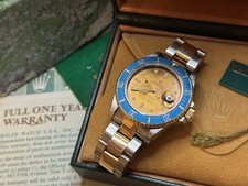 RARE Rolex Submariner 16803 TROPICAL Dial Steel & Gold - Box & Papers - 1990