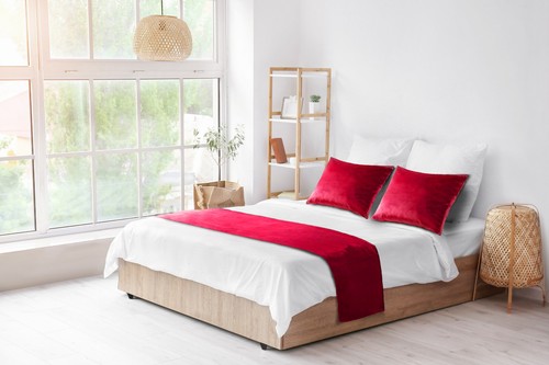 Bed runner plush - plush, velvet