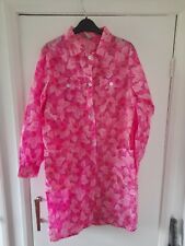 Nylon Overall Delamare W Vintage Ladies Rustly Nylon Overall Pink Floral/Leaf  