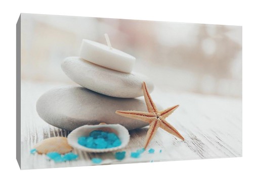 Spa stones bathroom canvas - spa,