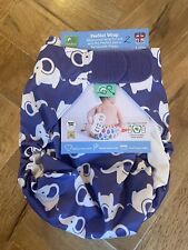 Tots Bots Peenut Bamboozle Cover Elephant Print Reusable Cloth Nappy Wrap Size 2