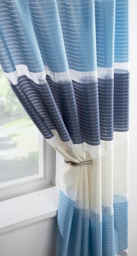 Horizon stripe voile sheer - horizon,