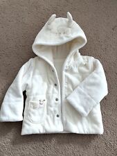 Natures Purest CreamOrganic Pure Love Baby Coat With Hood 3-6 Months.Velour Soft
