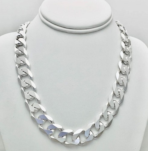Sterling silver men curb - silver,
