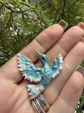 Cute Enamel Flying Blue Bird