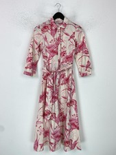 Zara Cream Pink Floral Midi