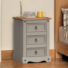 Corona Bedside Cabinet Grey