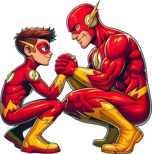 Colourful flash cartoon kid - cartoon,