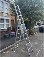 Zarges Combination Ladder 3 Stage 18 Step Total - Each 1.8m long -Good Condition