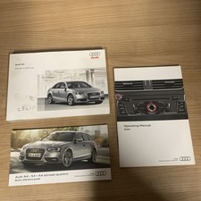 Audi A4 S4 Rs4 B8 08-12 Owners Manual Handbook + Radio + Quick Ref Guide Avant