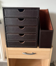 Faux Leather Five-Drawer