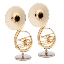 2Pcs 1/6 Mini Sousaphone Banjo
