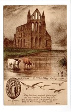 ST HILDA'S ABBEY, WHITBY: Artist postcard no.136 by R P Phillimore (C94187)
