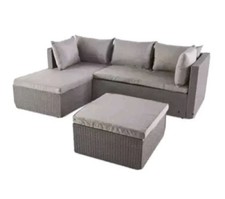Replacement 8 pc Cushions Covers Set Rattan Garden Chair Outdoor Sofa GREY
