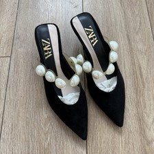 Zara Kitten Heels With Pearl