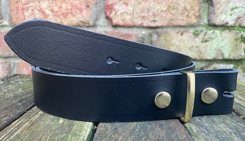 Black real leather - black,
