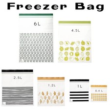 Resealable Food Bags Fridge Freezer Kitchen Picnic Disposable Bag