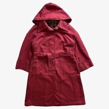 Vintage 70s Women's Fleet Street Red Coat With Toggle Fasteners, Duffle Raincoat