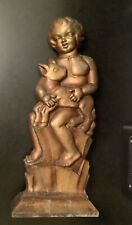 Art Deco The Birmingham Guild Fireside Companion Set Child and Lamb cica 1930