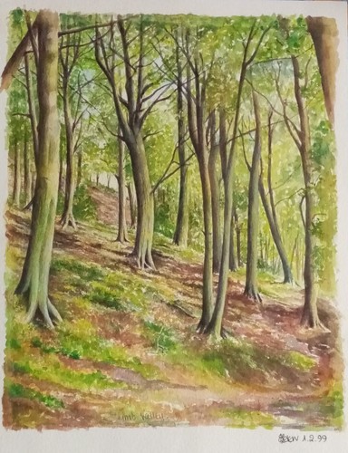 Original gouache watercolour