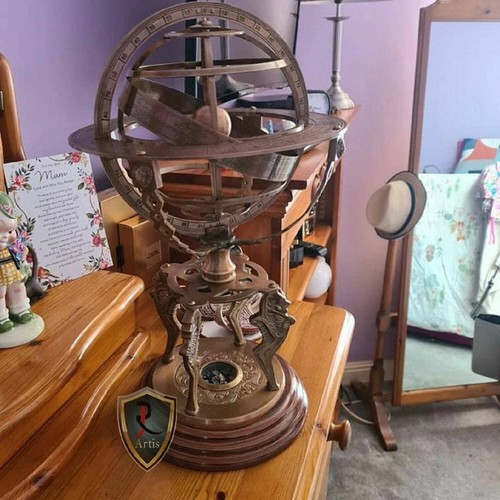 Solid brass armillary - 18″,