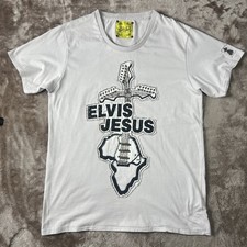 Elvis Jesus Rare Live Aid Returns T-Shirt. Large. Beige. Run The World. 