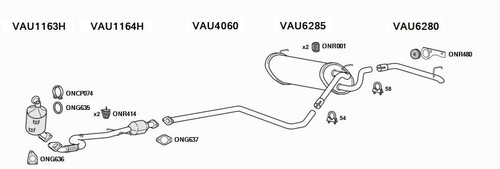 Exhaust system for - exhaust,