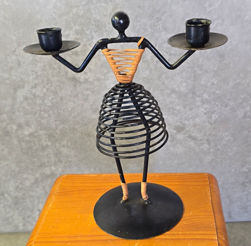 Vintage black metal wire - vintage,