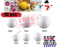 10 pcs Solid White Polystyrene Foam Balls 5-8cm DIY Crafts Party Xmas Decoration