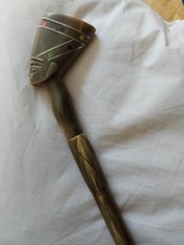20th Century Egyptian Queen Nefertiti  Carved Head Shoe Horn vintage