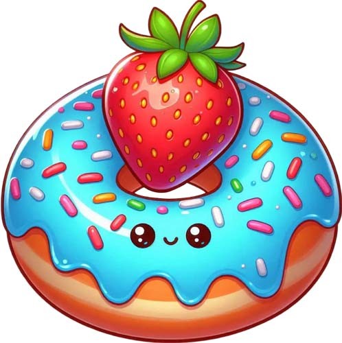 Valentine day donut - valentine's, wall