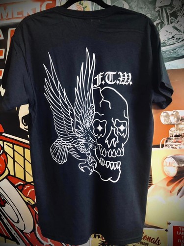 Ftw skull eagle - black, tee
