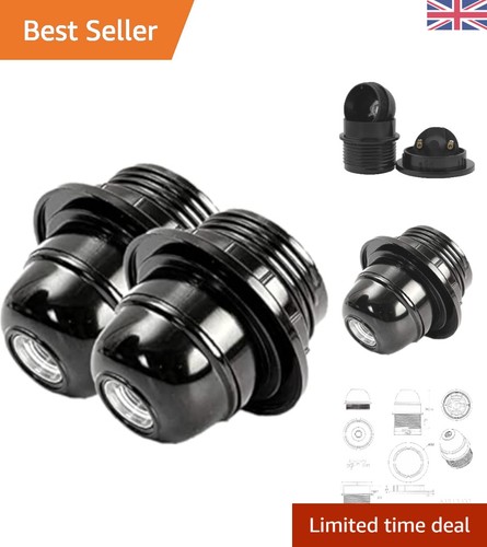 Durable black e27 lampholders - black,