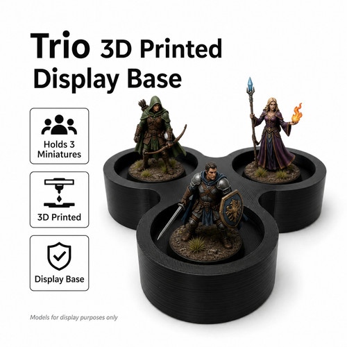 Trio printed display - 3d,