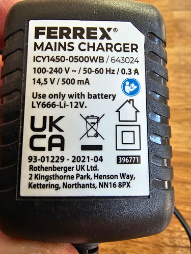 Ferrex mains charger - ferrex,