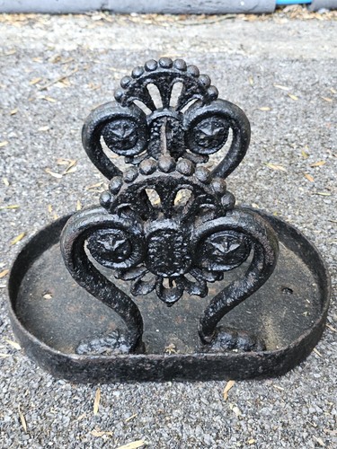 Antique regency cast iron boot - iron,