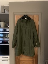 Green Parka Style Coat Medium Top shop