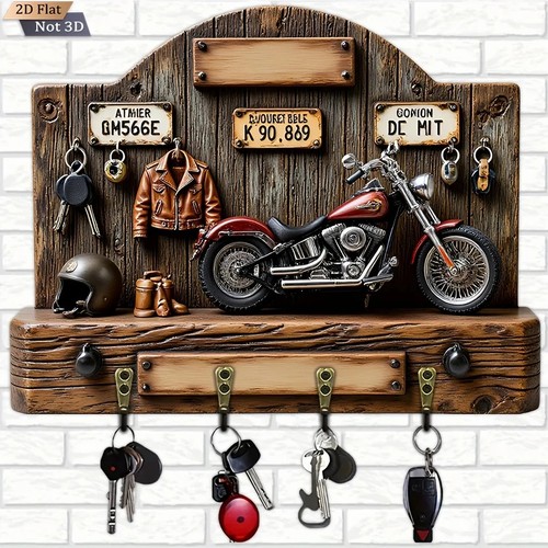 Motorcycle style wooden key - style,