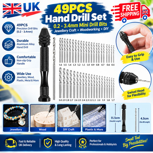 49pcs mini hand drill with - hand,